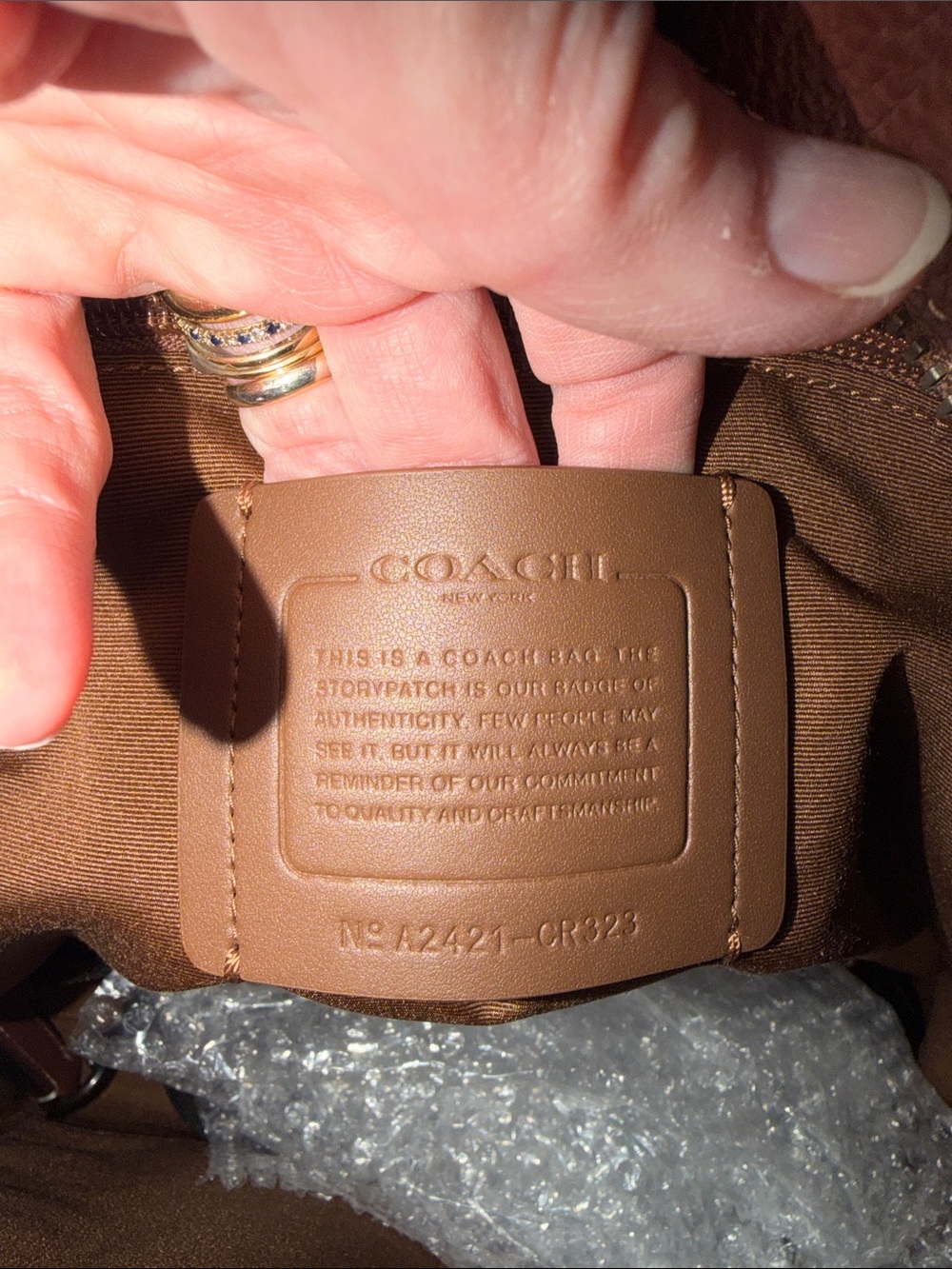 Coach Canvas Sprint Tote with Brown Leather Trim - New Without Tags - Picture 13 of 14